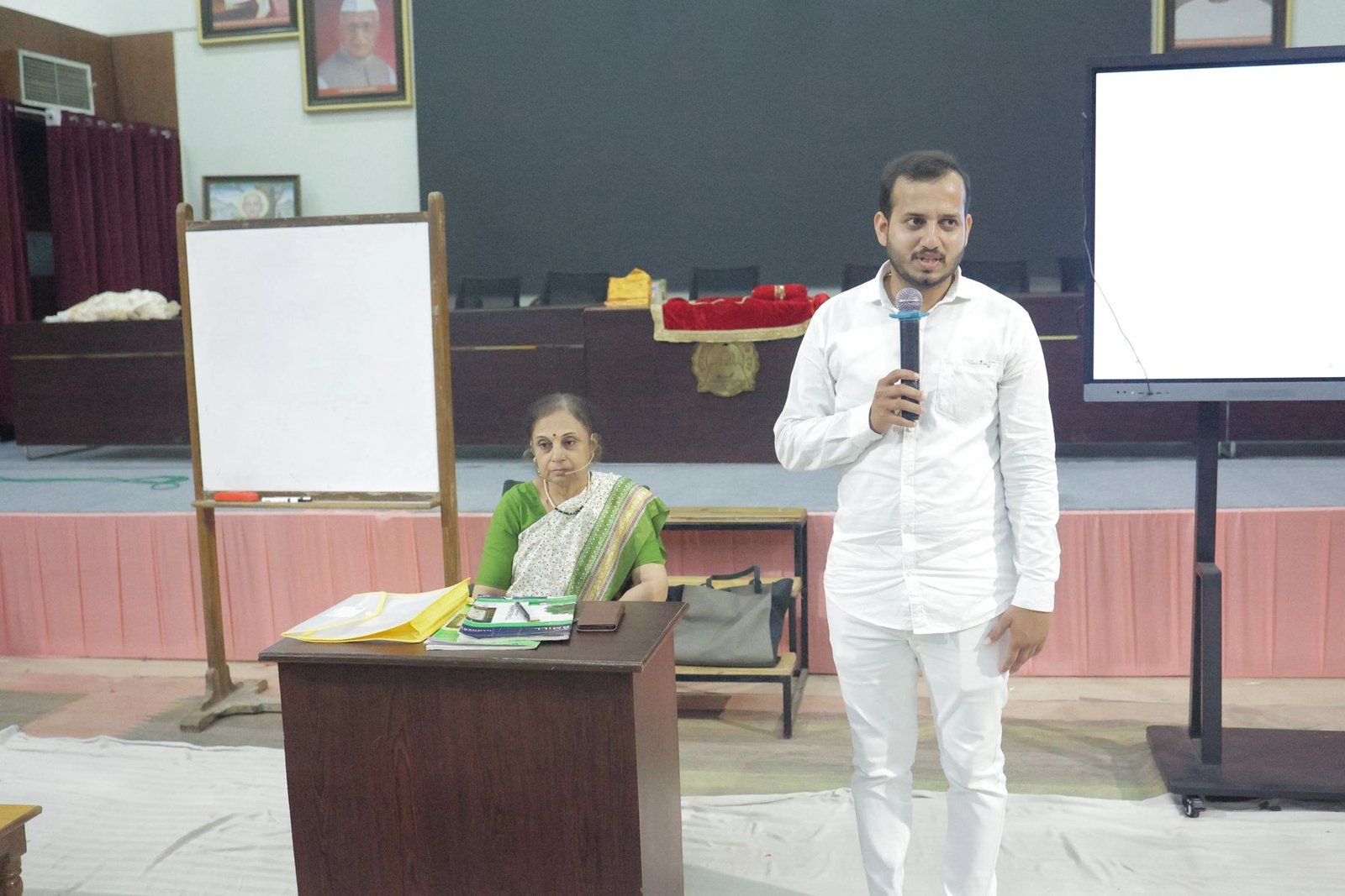 A workshop session in progress in the trust hall