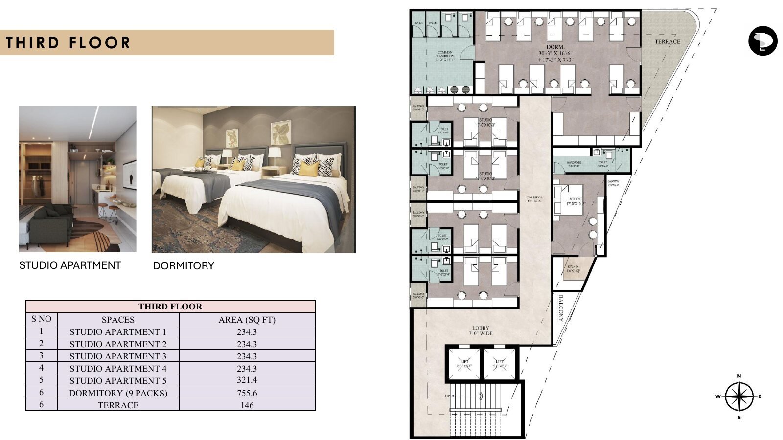 Third floor plan